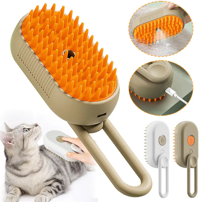 Cat and Dog Steamy Brush 3 In 1 Electric Spray Cat Hair Brushes For Massage Pet Grooming Comb Hair Removal Combs Pet Products (Deactivated as recommended by ZCT)