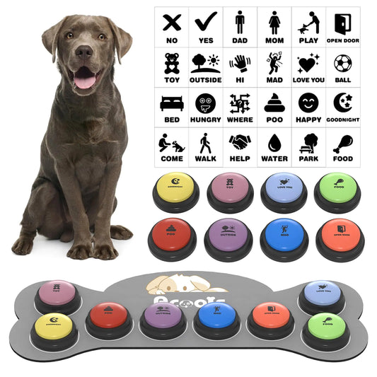 Pet Talk 8-Button Training Set with Recordable Buzzers